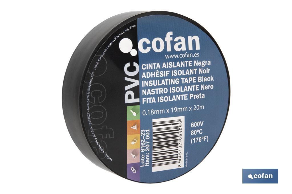 Cinta Aislante 130 Micras | Color negro | Resistente al voltaje, al calor y a diferentes ácidos y alcalinos